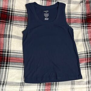 Nine West Fitted Blue Tank Top
